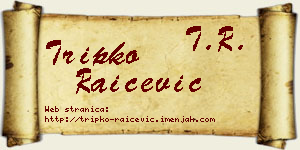 Tripko Raičević vizit kartica
